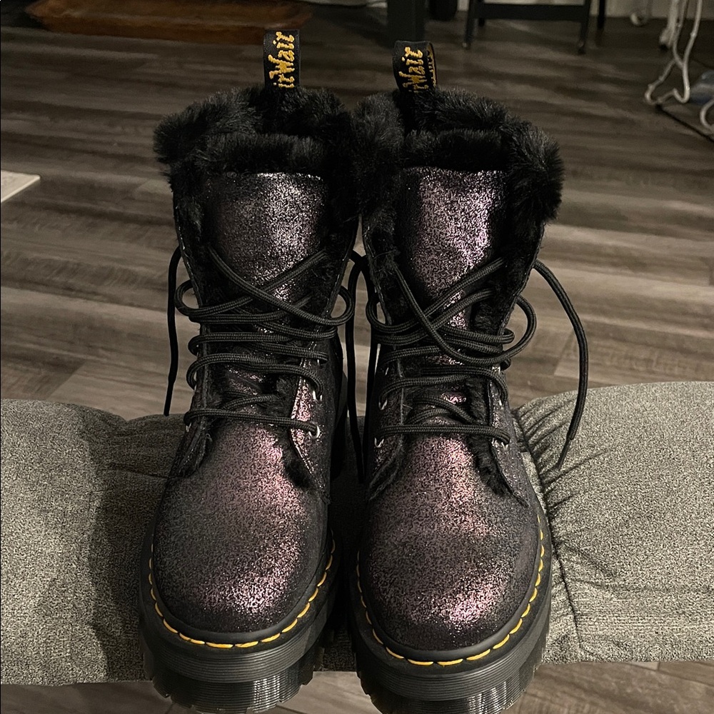 Dr. Martens Shimmering Black Women's Boots